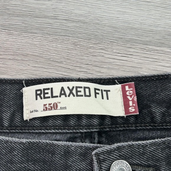 VTG Levis 550 Jeans Mens 38x27 Black Relaxed Fit Tapered 5 Pocket Denim Y2K - Picture 6 of 15
